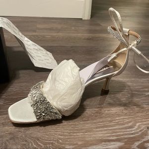 Badgley Mischka Blossom Ankle Tie Embellished Sandal